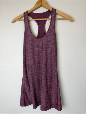 Lululemon Black Cherry Racerback Tank Top Fitted Athletic Yoga XS